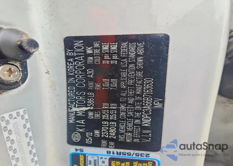 2011 Kia Sportage Sx из США, поврежденный, VIN KNDPC3A66B7163630